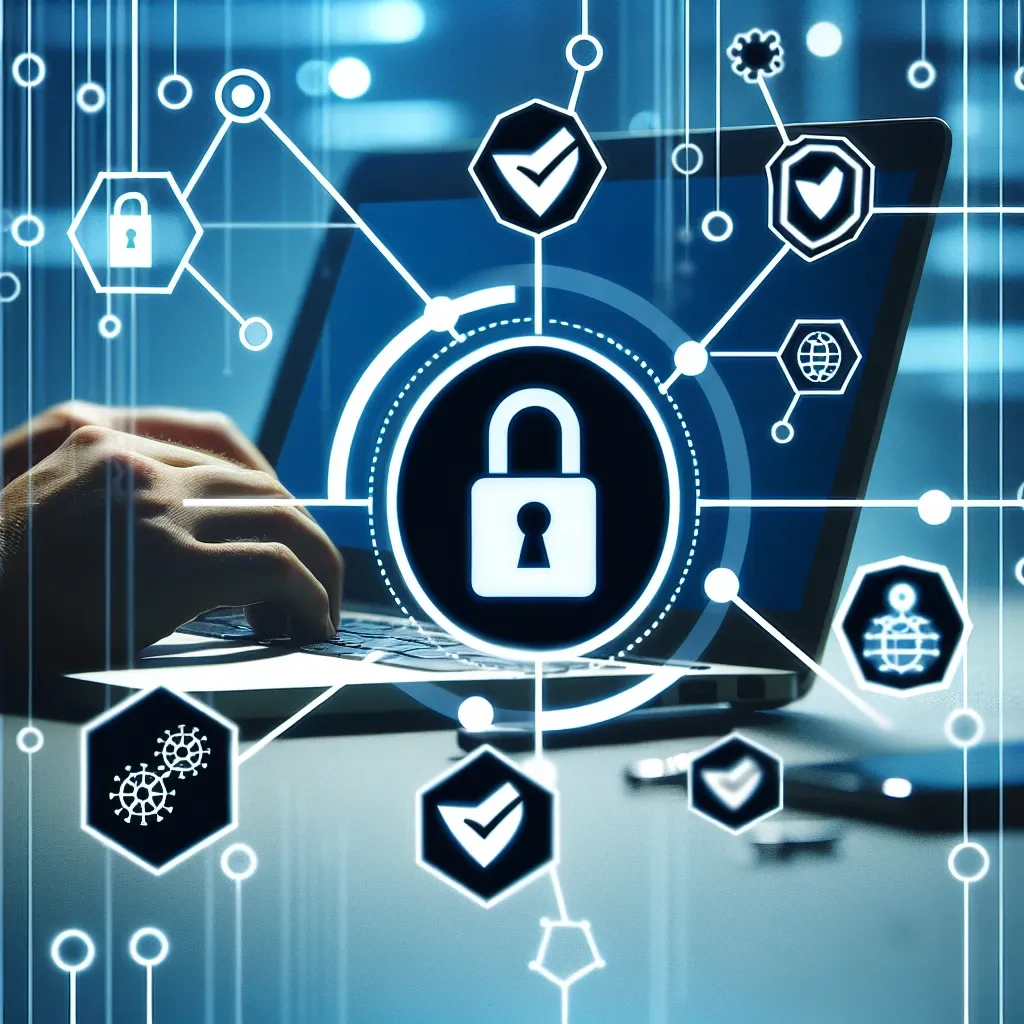 "Imagem ilustrativa de um hacker usando um laptop para testar a segurança de uma rede local, representando o tema do artigo 'Como hackear uma rede local para testar sua segurança: Guia Completo'."